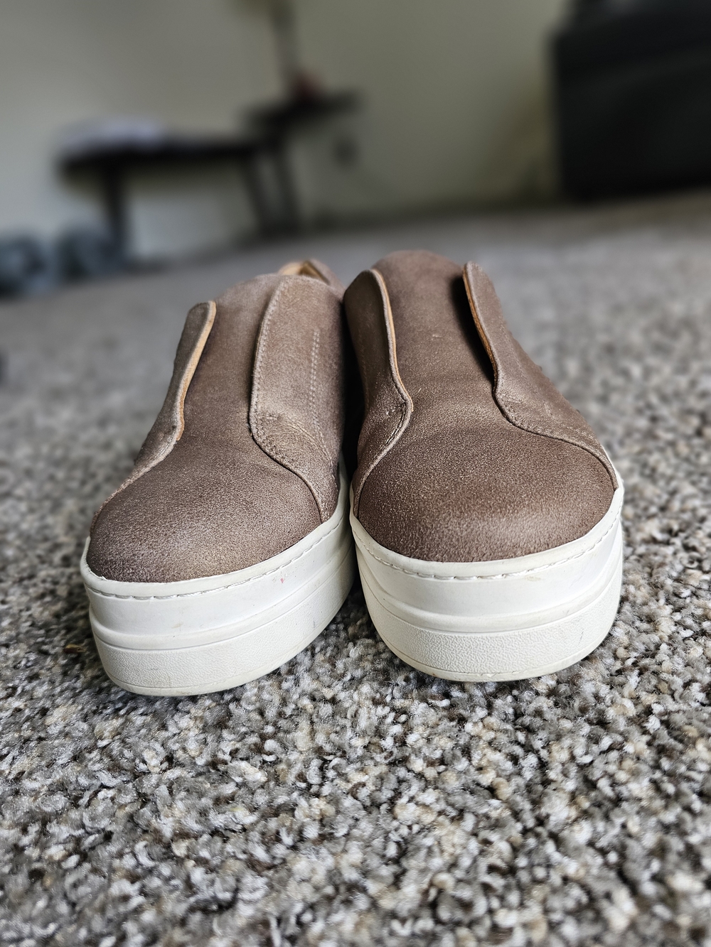J/SLIDES Brown Slip-On Suede Casual Loafers